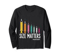 Needle Size Matters Funny Nursing and Nurses Manche Longue