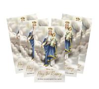 Needzo How to Pray the Rosary Lot de 5 cartes à trois volets Guide inspirant 14 cm