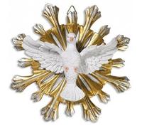 Needzo Religious Gifts PLESIU Plaque murale de confirmation - Cadeau souvenir Saint Esprit de Dieu - 17,8 cm - Statue de colombe de la Trinité