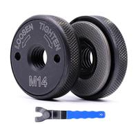 Neegool Écrou à dégagement rapide SDS Clic M14, pour toutes les meuleuses d'angle d'AEG, Black & Decker, Dewalt, Flex, Hitachi, Metabo, Makita, etc. (2 écrous de serrage), noir.