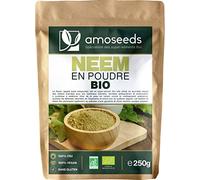 Neem en Poudre Bio 250G | Feuilles de Margousier | Peau, Cheveux, Digestion | Qualité Supérieure