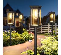 NEEMO Lampe Solaire Exterieur Jardin, 6 Pièces Typique Lumiere Solaire Exterieur avec Tungstène Blanc Chaud, Étanche Auto On/Off Lampe Solaire pour pelouse, terrasse, cour, cadeaux Decoration Noel
