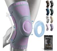 Neenca Genouillère En Cuivre Support De Genou Avec Coussinet De Gel Rotulien Et Stabilisateurs Latéraux Pour La Douleur Au Genou Arthrite Sportive Soulagement Des Douleurs Articulaire -Rose-S