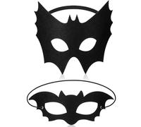Neer 2 Masques pour Yeux de Chauve-Souris d'Halloween Masques de Mascarade Accessoires de Vampire Gothiques Noirs Masques de Déguisement pour Hommes Femmes Carnaval Cosplay Fête