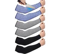 Neer 3 Paires Manchons de Bras Résistants aux Coupures 5 Protecteurs de Garde de Bras pour Peau Fine et Ecchymoses Manchons de Protection Manchons de Protection de Mécanicien, 3 Couleurs