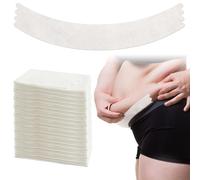 Neer 50 Doublures de Sueur de Ventre en Tissu Non Tissé Blanc Coussinets Nombrils Grande Taille pour Peau
