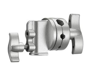 NEEWER 10089719 6,3cm Grip Tête Pivotante Support pour Tête de Montage Adaptateur pour Pied d'Eclairage, Bras d'Extension etc. avec 1/2,1/4,3/8,5/8-inch Plat (Argent)