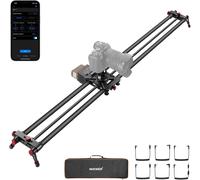 NEEWER 120cm Curseur de Caméra Motorisé, Contrôle sans Fil par Application DSLR Rail de Dolly en Fibre de Carbone avec Batterie 4400mAh F750 (Chargeur Non Inclus),Prise en Charge du Mode Vidéo,ER1