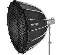 NEEWER 120cm Softbox Parabolique Installation et Pliage Rapide,avec Diffuseurs/Grille Nid d'abeille,Compatible avec Aputure 120d Dôme de Lumière Godox sl60w NEEWER RGB CB60 et Lampes à Monture Bowens