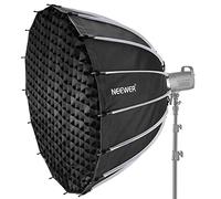 NEEWER 120cm Softbox Parabolique Installation et Pliage Rapide,avec Diffuseurs/Grille Nid d'abeille,Compatible avec Aputure 120d Dôme de Lumière Godox sl60w NEEWER RGB CB60 et Lampes à Monture Bowens