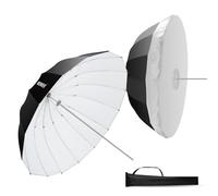 NEEWER 130cm Parabolic Reflective Umbrella photographie, blanc Interior | Éclairage doux&diffuseur, sac de transport pour la prise de vue en studio, compatible avec les flashs monolight (NS2U)