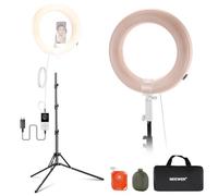NEEWER 14" Ring Light Gonflable avec trépied, Support pour téléphone, 35W, LED Portable, 2900-6500K, 2400lux, IRC 95+, idéal pour Le Maquillage et Les Extensions de Cils en Studio (RA14B)