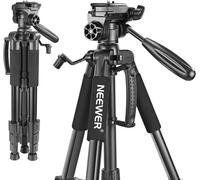 NEEWER 142 centimètres Trépied Aluminium Portable Noir avec Tête Pivotante 3 Directions et Sac pour DSLR DV Vidéo Caméscope Charge Admissible de 4 kilogrammes (SAB234)