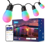 NEEWER 144ft Guirlande Lumineuse Extérieure, Contrôle par App AI Intelligente RGBW Dimmable IP65 étanche pour Patio Balcon ou Jardin, 45 Ampoules LED 50+ Ambiances, Compatible avec Alexa Google,NR01