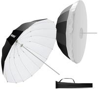 NEEWER 165cm Parabolique Réfléchissant Parapluie Photographie avec Intérieur Blanc,Éclairage Doux avec Couvercle Diffuseur, Sac,Pliage Rapide pour Caméra Studio Vidéo Prise de Vue Monolight Flash,NS3U