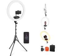 NEEWER 18" Ring Light Professionnel, Lumière Anneau Ultra Fin, 45 W 2900K-7000K TLCI98, avec Trépied, Obturateur à Distance et APP Contrôle, Éclairage Plus Doux pour TikTok Selfie, RP18B Pro Blanc