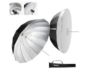 NEEWER 180cm Parabolique Réfléchissant Parapluie Photographie avec Intérieur Argenté,Éclairage Doux avec Couvercle Diffuseur,Sac,Pliage Rapide pour Caméra Studio Prise de Vue Monolight Flash,NS4U