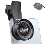 NEEWER 18mm Objectif Grand Angle avec Clip Fileté 17mm, Champ de Vision 100°, Grossissement 0.75X, 6 éléments en 5 Groupes, Compatible iPhone Android Samsung, pour la Photographie Mobile, LS-72