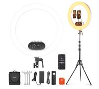 NEEWER 19" Anneau Lumineux LED Haute Puissance 100W avec Trépied, 2900K-7000K CRI97+ Contrôle Appli & 2.4G, 3 Supports pour Téléphone Compatible avec iPhone, Enregistrement Vidéo, RH100B
