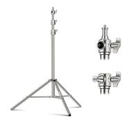 NEEWER 2.2m Pied d'éclairage en Acier INOX, Suspension à Ressorts Robuste | Trépied Support Photo, Adaptateur Vis 1/4" à 3/8", pour Stroboscopique, Éclairage Vidéo LED, Ring Light, Monolight, Softbox