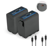 NEEWER 2 Batteries Rechange NP-F970 7800mAh, Batterie NP-F Rechargeable pour Sony FX3/FX30/A7, pour Canon R5, pour Nikon Z8, Charge Rapide USB C 20W PD pour Caméscope Éclairage LED Moniteur, TP-F970