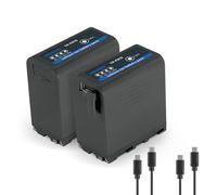 NEEWER 2 Batteries Rechange NP-F970 7800mAh, Batterie NP-F Rechargeable pour Sony FX3/FX30/A7, pour Canon R5, pour Nikon Z8, Charge Rapide USB C 20W PD pour Caméscope Éclairage LED Moniteur, TP-F970