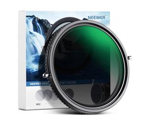 NEEWER 2 en 1 Filtre ND Variable 62mm ND2-ND32+Filtre Polarisant(CPL), sans Croix X/Haute définition/30 Couches Nano rêvetement/Ultra Fin/Hydrofuge/Anti Rayures Réglable Densité Neutre