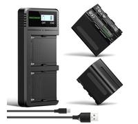 NEEWER 2 NP-F970 7800mAh batteries pour Sony FX3/FX30/A7, pour Canon R5, pour Nikon Z8, Camera Battery de chargeur rapide LCD double USB pour Handycam Appareil Photo lumière Vidéo LED moniteur curseur
