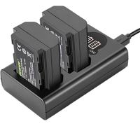 NEEWER 2 Pack 2280mAh NP-FZ100 Batterie de Remplacement, 2 Chargeur USB avec Écran LCD, Compatible avec Sony ZV-E10II A9III A7CII ZV-E1 A7III A7IV FX3 FX30 A6700 A1 A7C A7CR A7RIV A7RV A7SIII A9II