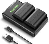 NEEWER 2 Pack 2400mAh LP-E6P/LP-E6NH/LP-E6N/LP-E6 Batterie de Rechange & Chargeur USB Double¿ Adaptée au Canon EOS R5 Mark II EOS R5 EOS R6 EOS R7 EOS R 5D II III IV 6D 6D II 7D 7D II 60D 70D 80D 90D