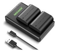 NEEWER 2 Pack 2400mAh LP-E6P/LP-E6NH/LP-E6N/LP-E6 Batterie de Rechange & Chargeur USB Double¿ Adaptée au Canon EOS R5 Mark II EOS R5 EOS R6 EOS R7 EOS R 5D II III IV 6D 6D II 7D 7D II 60D 70D 80D 90D