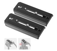 NEEWER 2 Pack 501PL Plaque de Fixation Rapide Compatible avec MVH500AH 502AH, Plaque de Montage Caméra avec Vis 1/4" 3/8", Goupille Anti-Décrochage Rétractable pour GM001 GM002 GM006, QR5