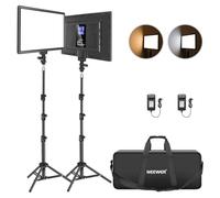 NEEWER 2 Packs Panneau Lumière Vidéo LED 12,9" avec Batterie 8000mah Intégrée Éclairage Vidéo Bicolore Variable avec Support Lumière&Sac Transport pour Jeu/Diffusion Direct/Youtube/Studio/Photographie