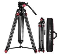 NEEWER 200cm Trépied Vidéo,Trépied en Alliage d'Aluminium Robuste avec Tête de Glissement Fluide à 360°,Plaque QR Compatible avec Canon Nikon Sony et Autres Caméscopes DSLR,Charge Jusqu'à 8kg