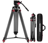 NEEWER 200cm Trépied Vidéo,Trépied en Alliage d'Aluminium Robuste avec Tête de Glissement Fluide à 360°,Plaque QR Compatible avec Canon Nikon Sony et Autres Caméscopes DSLR,Charge Jusqu'à 8kg
