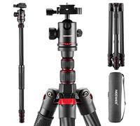 NEEWER 205cm Trépied de Caméra Voyage pour Appareil Photo en Fibre Carbone,Trépied Photographie avec Monopode Axe Central en 2 Partie,Rotule Panoramique 360°,Plaque QR Type Arca 1/4",Charge Max 26,5lb