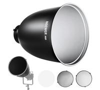 NEEWER Réflecteur à Focale Profonde 29,5cm avec Monture Bowens & Grille en Nid d'Abeille 15°/30°et Chiffon Doux,Abat-jour Diffuseur à 45°Compatible avec Godox NEEWER Studio Strobe Flash Speedlite,FR30
