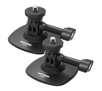 NEEWER 2PCS Supports Adhésifs Compatibles avec Insta 360 GoPro DJI AKASO, Support de Casque de Voiture Flexible à 180° pour Enregistrement Vidéo POV et Streaming Direct, pour Accessoire 1/4", CA159