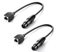 Neewer 3 Broches Câble DMX XLR vers RJ45 Femelle, Lot de 2 Adaptateurs RJ45 vers XLR 3 Broche, Connecteur pour Tube Lumineux RGB TL60/TL90C/TL120C UNIQUEMENT Contrôleur d'Éclairage DMX512 35cm, NC008