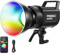 NEEWER 300W lumière vidéo LED RGB, contrôle APP/2,4 GHz, 17 Effets, 2500-7500K, 36000 lux/1m, éclairage continu, CRI 95+/TLCI 97+, Monture Bowens, pour Prises de Vue en Studio, FS300C