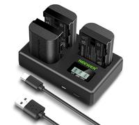 NEEWER 3 Pack Batteries Rechange LP-E6P/LP-E6NH/LP-E6N de 2400mAh & Chargeur USB Triple, Compatible avec Canon EOS R5 Mark II EOS R5 EOS R6 EOS R7 EOS R 5D II III IV 6D 6D II 7D 7D II 60D 70D 80D 90D