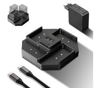 NEEWER 4 canaux NPF Chargeur de Batterie pour caméscope NP-F550, NP-F750 et NP-F970, Charge Rapide PD 100 W avec Chargeur Secteur Rapide PD 100 W GaN, câble USB-C vers USB-C, écran OLED, NW-F4