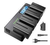 NEEWER 4 Packs NP-F750 Batteries de Rechange 7.4V 5600mAh,Compatible avec NP-F550/750/770/970 FM500H QM71D QM91D,Moniteur de Champ
