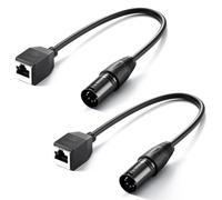 Neewer 5 Broche Câble DMX XLR Mâle vers RJ45 Femelle, Lot de 2 Adaptateurs RJ45 vers XLR 5 Broche, Connecteur pour Tube Lumineux RGB TL60/TL90C/TL120C, Contrôleur d'Éclairage DMX512, 35cm, NC006