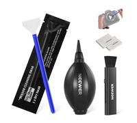 NEEWER 5 en 1 Kit de Nettoyage d'Objectif, 1x Stylo Brosse+1x Souffleur d'air+1x 24mm Tampon pour Capteur Plein Format+2X Chiffons de Nettoyage pour Appareil Électronique, Smartphone, Tablette, HM-43