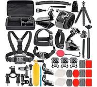 Neewer 50-en-1 Kit d'Accessoires d'Appareil Photo d'Action Compatible avec GoPro Hero 8 Max 7 6 5 4 Black GoPro 2018 Session Fusion Argent Blanc Insta360 DJI AKASO APEMAN Campark SJCAM etc. Blanc G