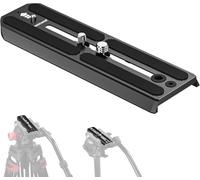 NEEWER 501PL Plaque à Dégagement Rapide pour Trépied Compatible avec MVH500AH MVH502AH,Plaque Montage Caméra étendue 16cm,Broche Anti-décrochage pour Tête Fluide GM001 GM002 GM006,QR6