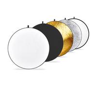 NEEWER 51in/130cm Réflecteur de Lumière Diffuseur de Lumière 5 en 1 Multidisque Pliable Translucide, Argent, Or, Blanc et Noir pour l'Éclairage de Photographie en Studio et l'Éclairage Extérieur