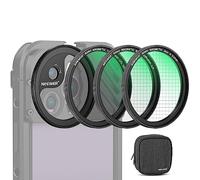 NEEWER 52mm Kit de Filtre Magnétique,Bague d'Adaptation+étoile à 4 Branches + CPL + Diffusion Noir 1/4 pour Effet Cinématographique Brumeux,Compatible avec iPhone 14 13 12 Cage avec Mont d'Objectif M