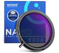 NEEWER 55 mm True Colors Filtre ND2-ND32 et CPL Variable 2 en 1, Densité Neutre Réglable, Filtre Polarisant Circulaire, Verre Optique HD Multicouche/Cadre en Aluminium/Hydrofuge/Résistant aux Rayures